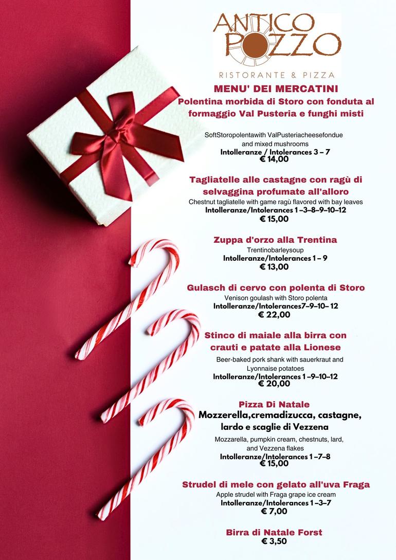 Menu mercatini di natale